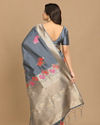 alt message - Mohey Women Graceful Grey Weaved Saree image number 3